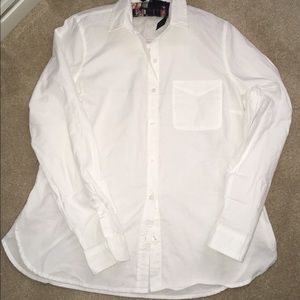 White button up blouse